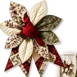 JMHKKUJ Large Patchwork Bow Sewing Kit, Farmhouse Fabric Folded Flower
