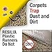 RESILIA Low-Pile Carpet Runner - Non Slip Carpet & Rug Protection, Washable Clear Vinyl Floor Runners, 27 Inches Wide x 6 Feet Long, Made in The USA