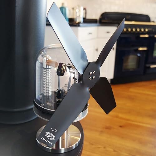 Miniatura 6 de Ventilador superior de estufa alimentado por calor para leña y carbón multicombustible - Motor Warpfive Steelhead Eco Stirling