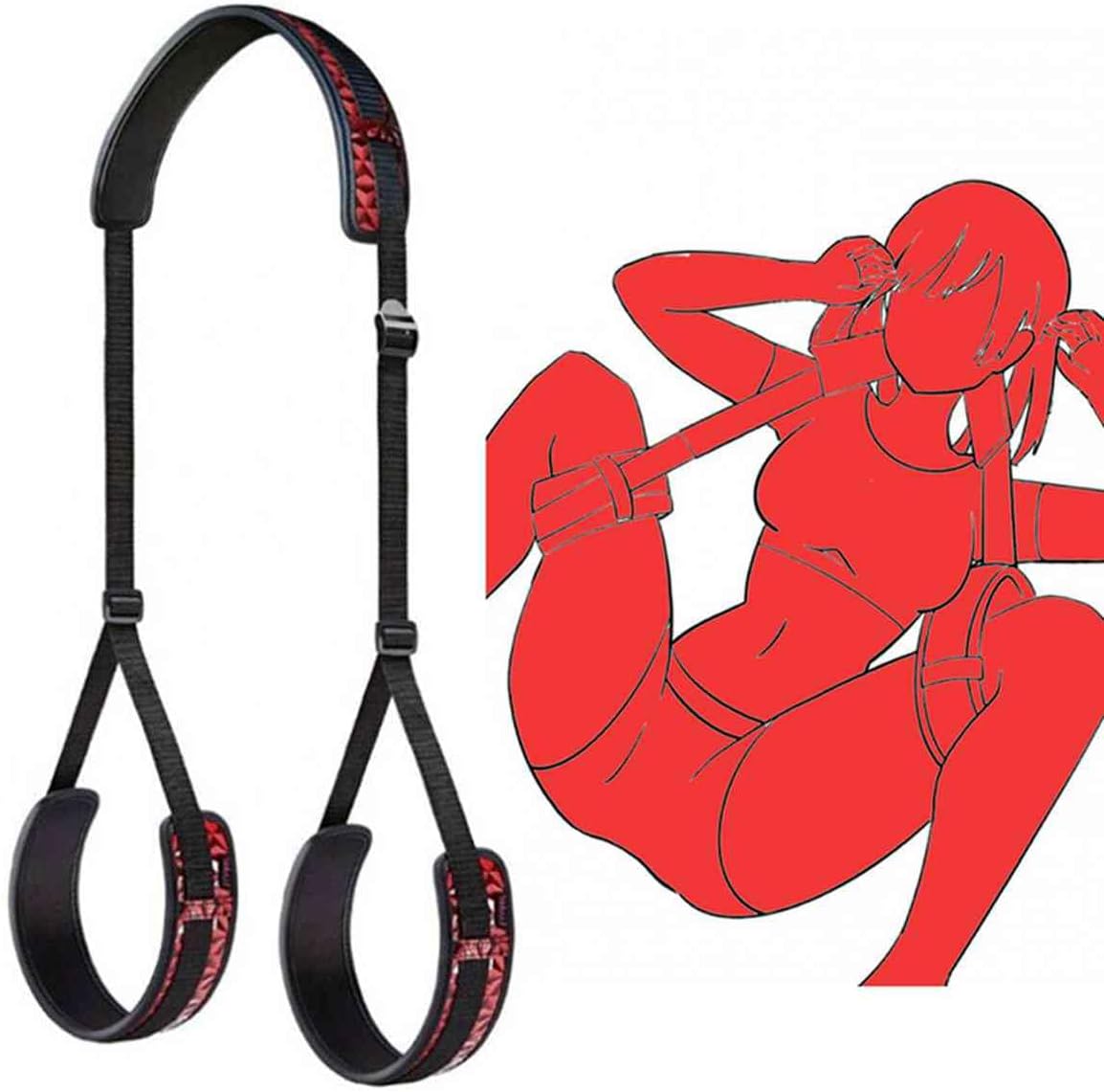 Bed Restraints Kit for Couples Under King Bed Sex Bar Leg Spreader Restraint for Bed Set Bonage Straps with Chain and Cuffs Sex Ties for Ankles and Wrists Women Toys for Bedroom Adult Play Sweater