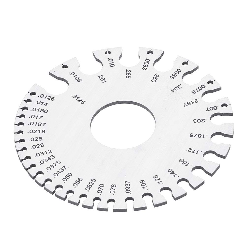 UPTODATETOOLS Round Thickness Stainless Steel Wire Gauge Diameter Gage Metal Inch Measurement Instrument Hand Tools (B0D7619XJ5) Amazon Price History, Amazon Price Tracker