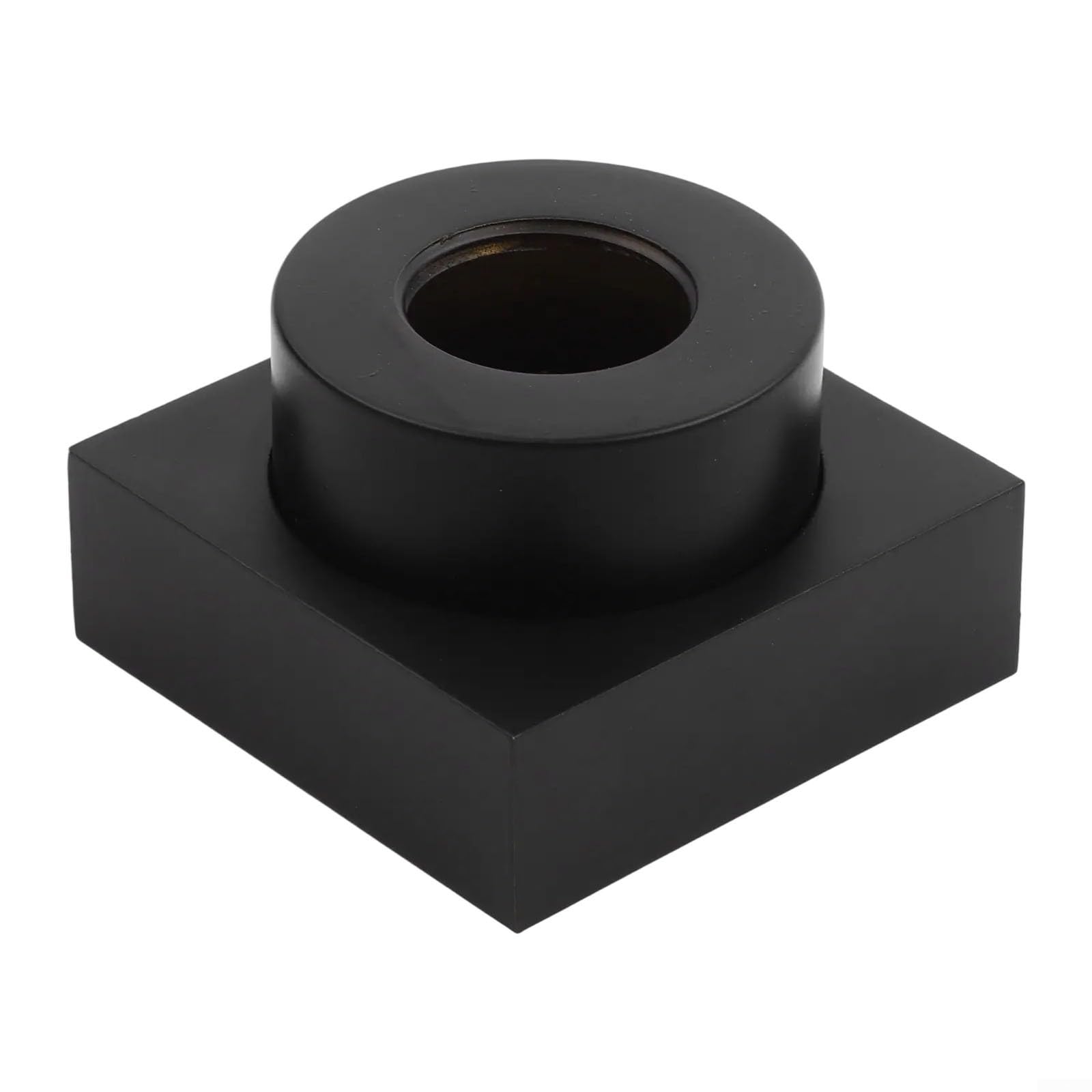 Cabeza de ducha cuadrada ajustable Cubierta decorativa para 0-23mm de altura, Brida de tubo de latón grueso para grifo de baño Válvula de mezcla Renovación negro (negro)
