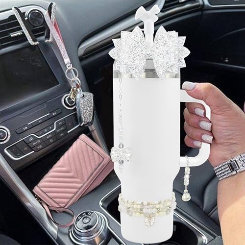 Hpebl 9PCS Accessories for Stanley Cup 30 40oz Tumbler Accessories,White - image 5