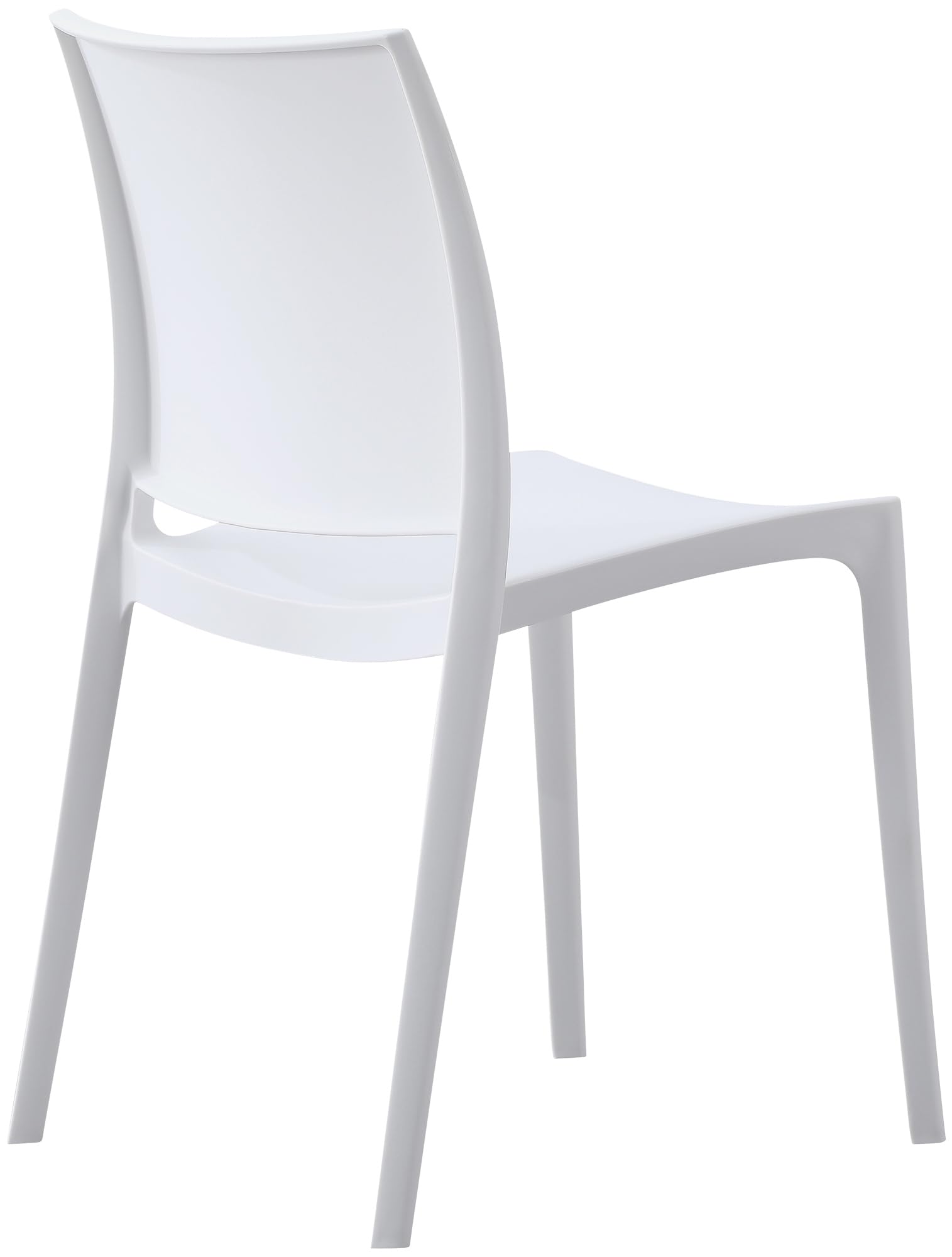 CLP Sillas de Jardin en Juego de 2, apilables y Resistentes a la Intemperie Meton, con reposabrazos, UV, plastico, hasta 150 kg Color:Blanco