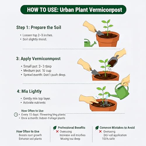 Image of Urban Plant Pure Vermicompost | Fertilizer For Plant | Vermicompost for Boosting Plant Growth