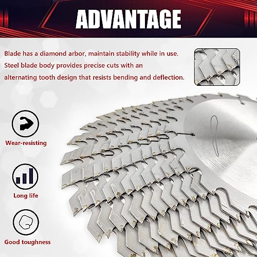 Wesleydrill Circular Saw Blade Set, 12 Pack 7-1/4" X 24-Tooth, Carbon Steel, 5/8 Inch Arbor, Diy Cutting For Wood, Laminate, Wood Composites, Veneered Plywood & Hardwoods #TOP4