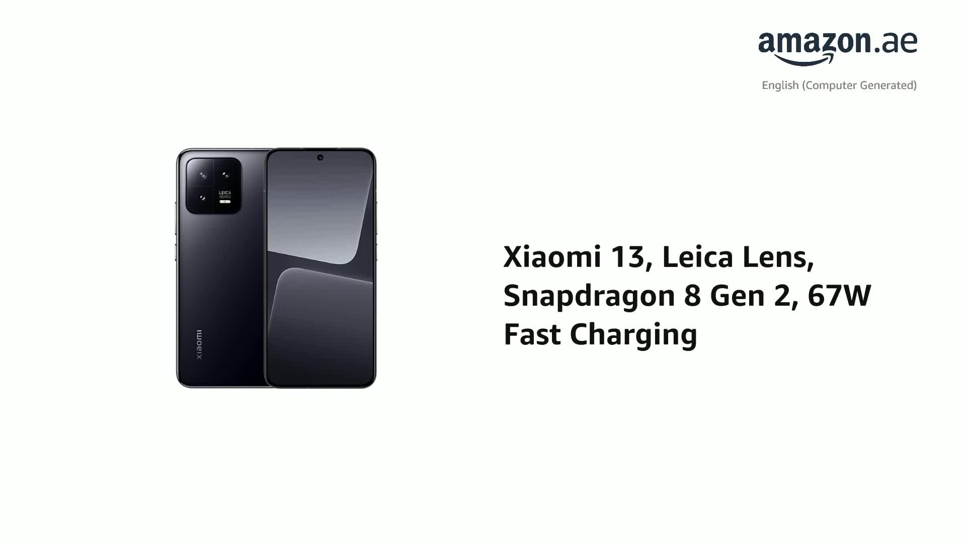 Xiaomi 13 (Black 12GB RAM, 256 Storage) - Pro HDR+ Display with