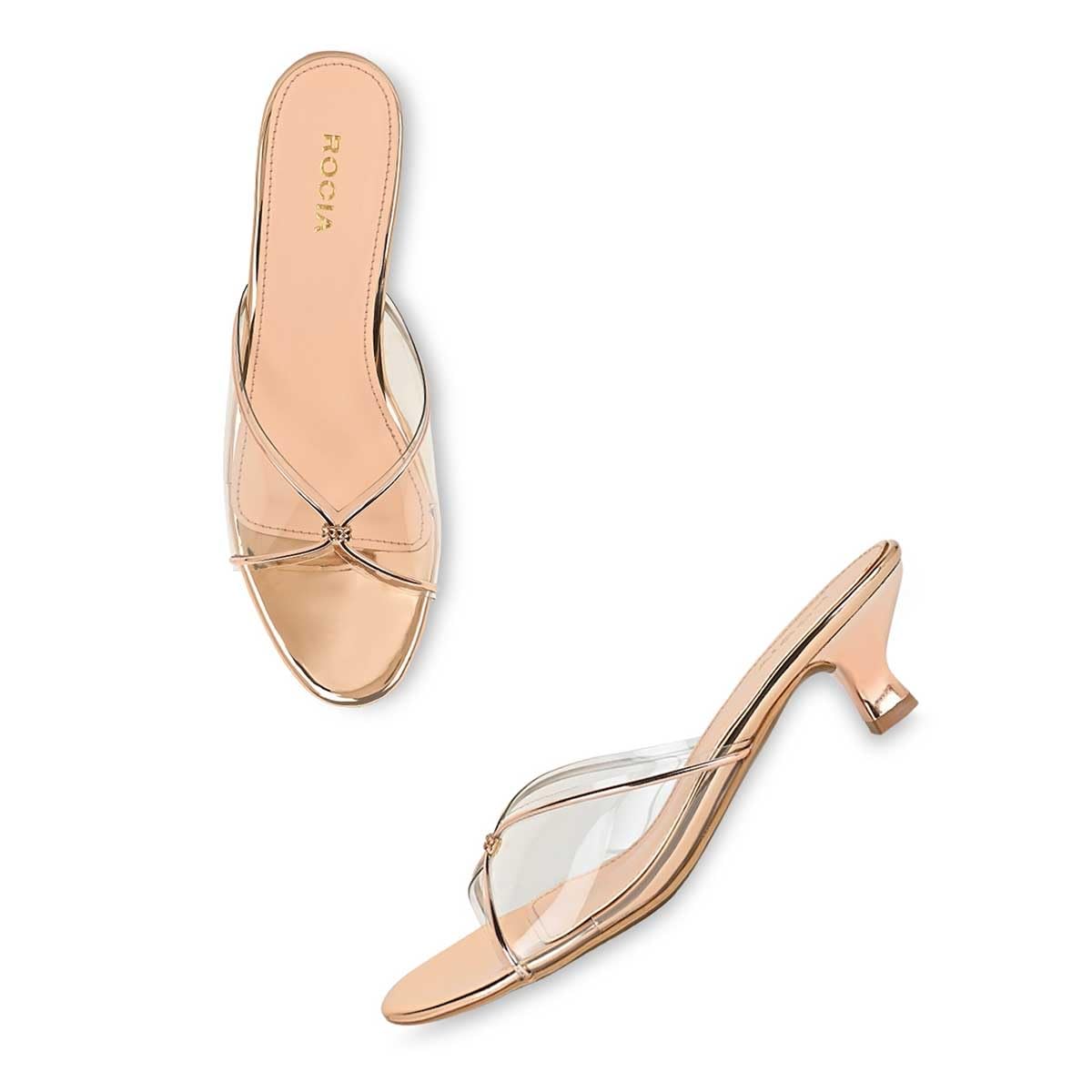 ROCIA By Regal Rose Gold Women Vinyl Kitten Heel Sandal (B0CTCTPDH2) Amazon Price History, Amazon Price Tracker