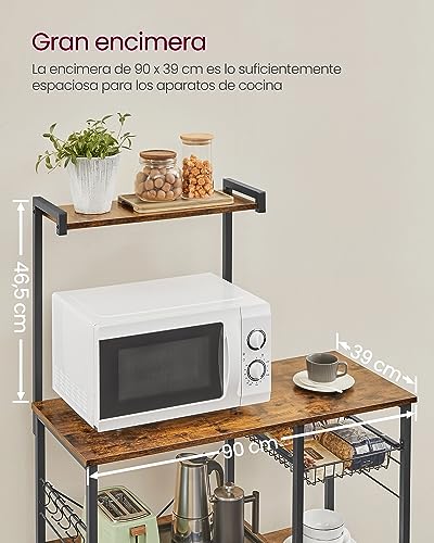 Cocina, Home muebles microondas madera Marca VASAGLE (3)