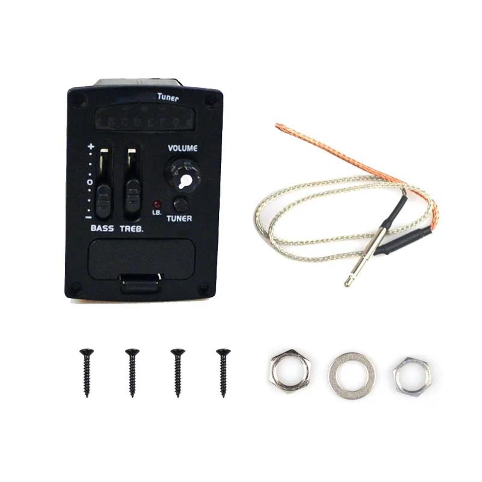 Accordatore Cromatico A LED A 2 Bande Pickup Piezoelettrici Morbidi Equalizzatore Parti Di Chitarra Acustica, Accessori