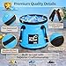 Tessco for you 3 Pcs 5 Gallon Bucket Collapsible Foldable Bucket with Handle for Beach Camping Fishing to Hold Water Folding Container Carry Bag Portable Fold up Lightweight(Blue, Orange, Black)
