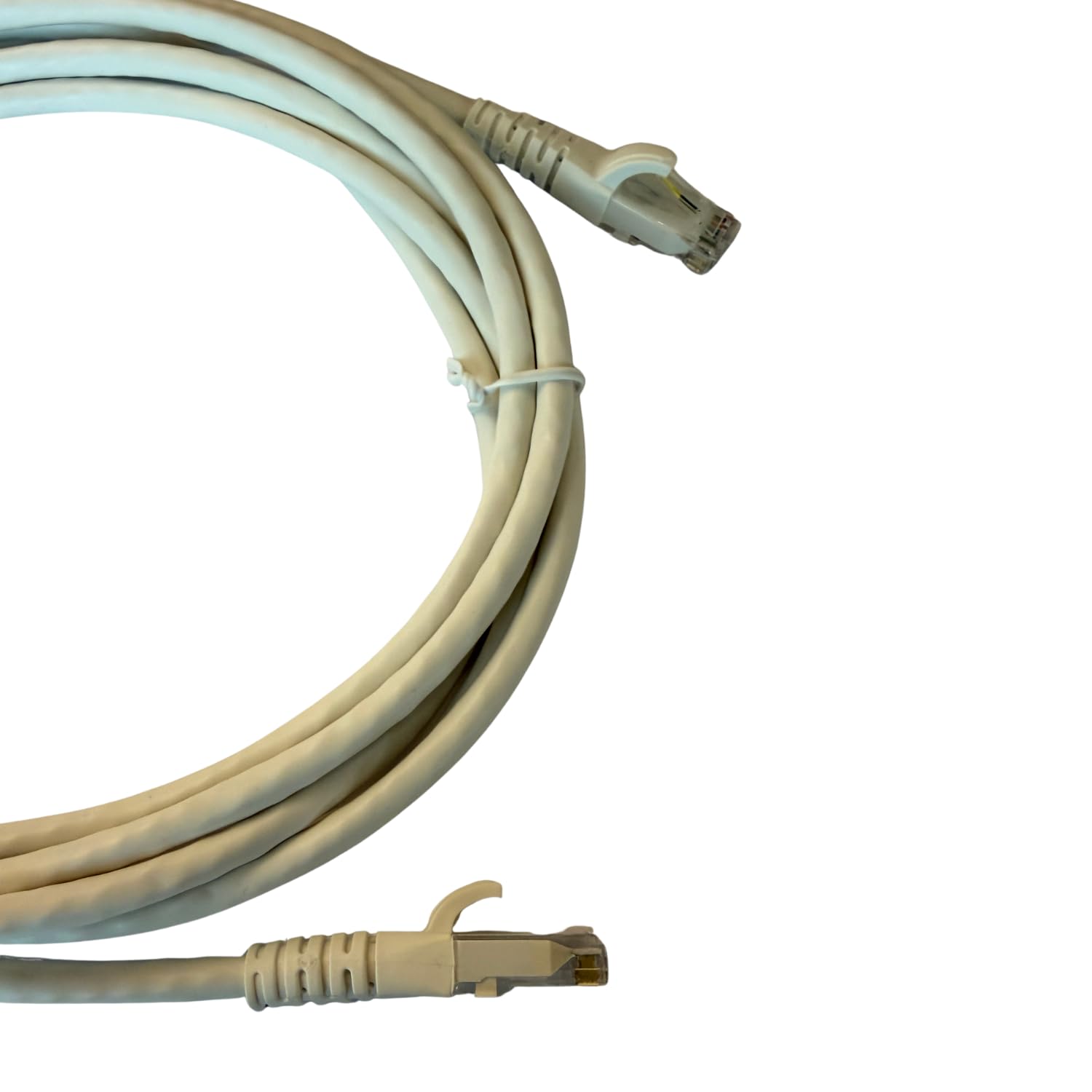 Lot de 5 câbles Ethernet Cat 6 UTP avec gaine - Câble LAN haut débit pour réseau, Internet, routeur, modem, commutateur, PC, Xbox, PS5 - Câble réseau RJ45 10 Gbit/s (blanc, 3 m)