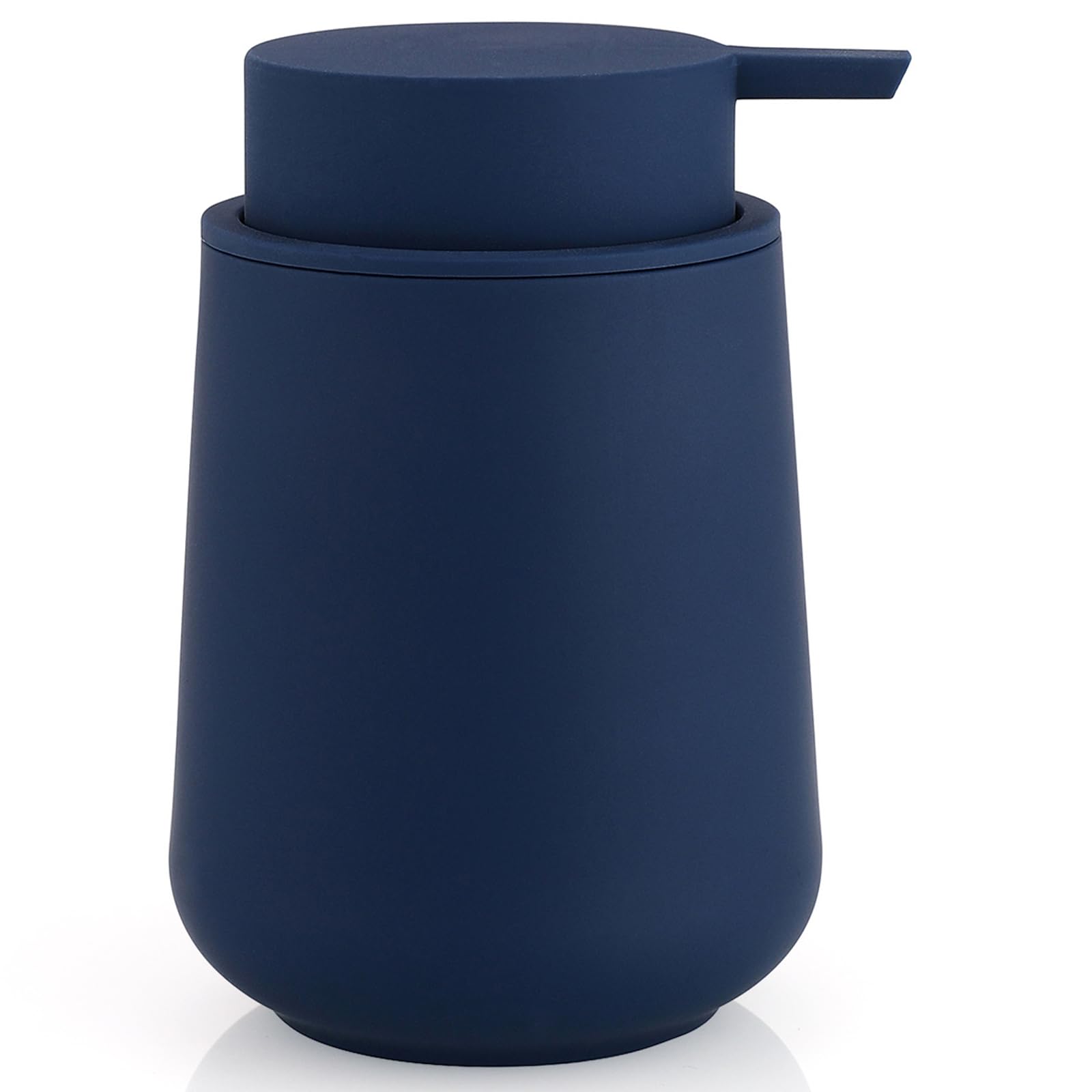 YAUKPH Matte Navy Blue Liquid Hand Soap Dispenser Plastic 11 oz - Modern Minimalist Style for Bathroom & Kitchen Countertop Refillable — image 1