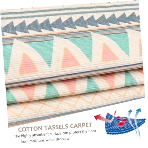 Tapis en coton style ethnique résistant pour chambre et salon