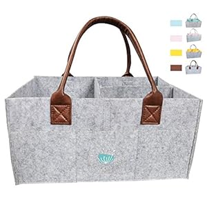 Baby Diaper Caddy Organizer: Large Organizer Tote Bag for Boys Girls Infant – Baby Shower Bag Nursery Essential…