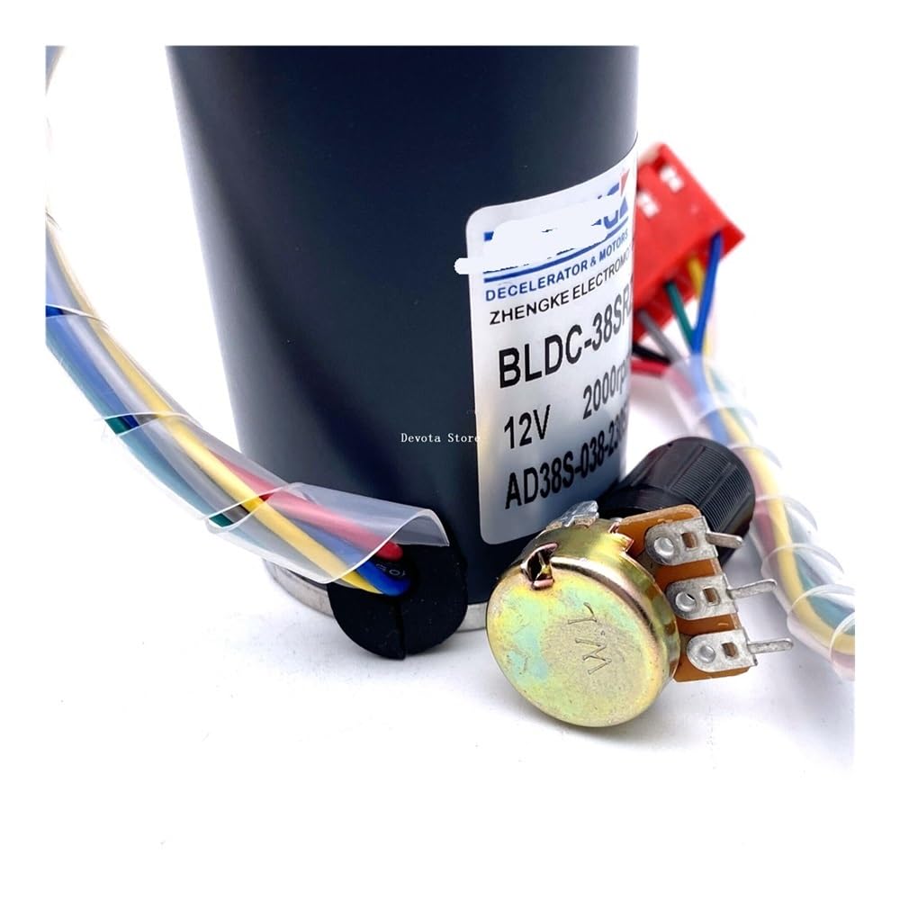 BLDC-38SRZ-S Brushless DC Electronic Starter 12V 24V Speed Regulation/Constant Speed 38MM Diameter with Built-in Drive 3/6 Wire(24V 4000rpm,Speed Regulation-6)