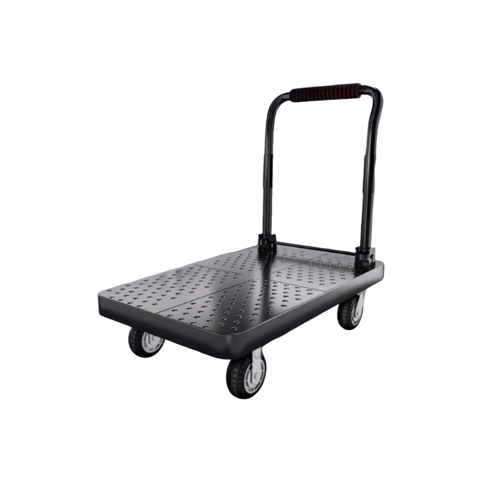 Carro for paletas con Plataforma Resistente, Carro de Mano de Plataforma Plana de Acero al Carbono, con Ruedas de Freno silenciosas giratorias de 360 ​​​​°