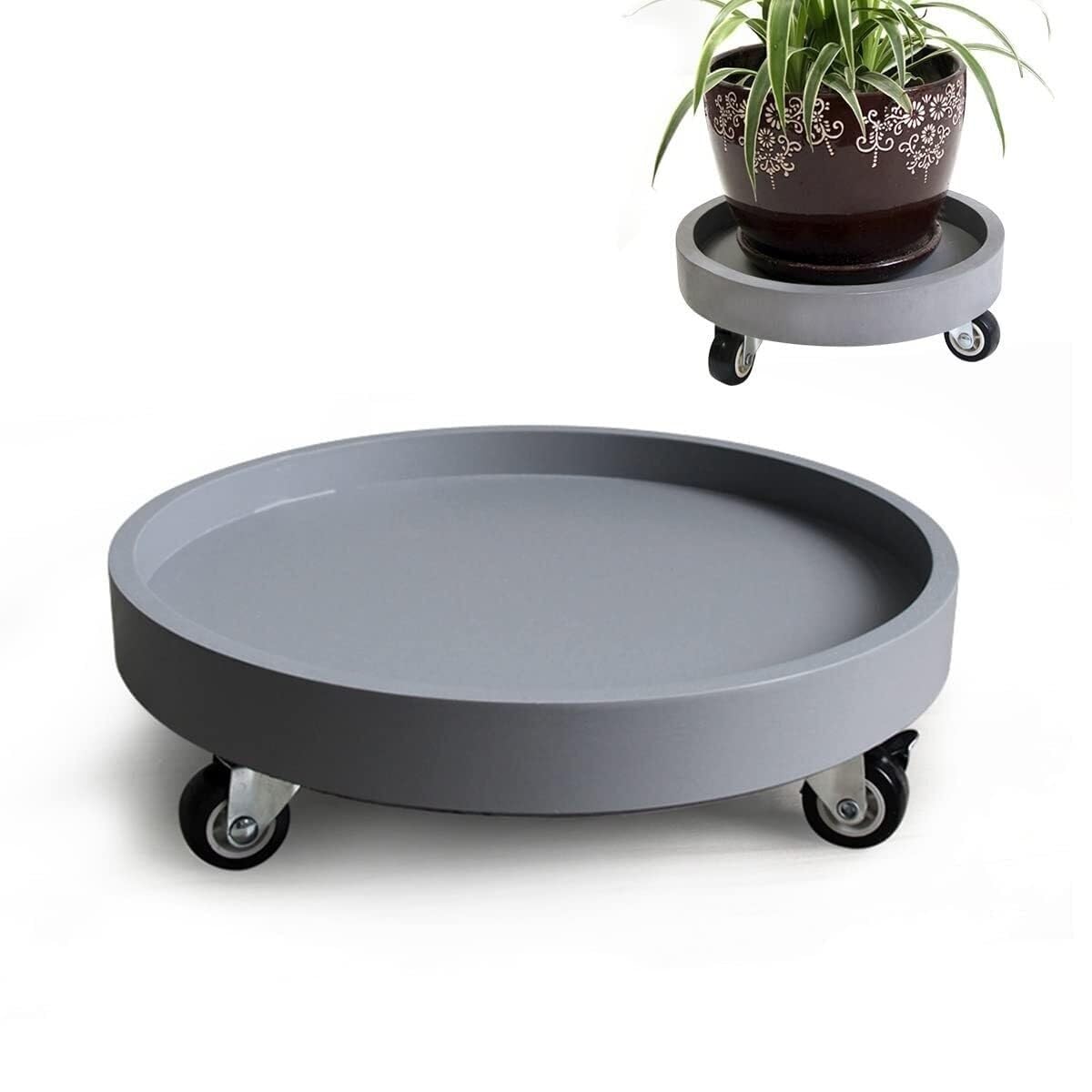 YXZQLOZ Heavy Duty Adjustable Plant Caddy with Wheels Easy Mobility Pot Stand for Indoor & Outdoor Potted Plants for Home Garden Use (40cm/16In)