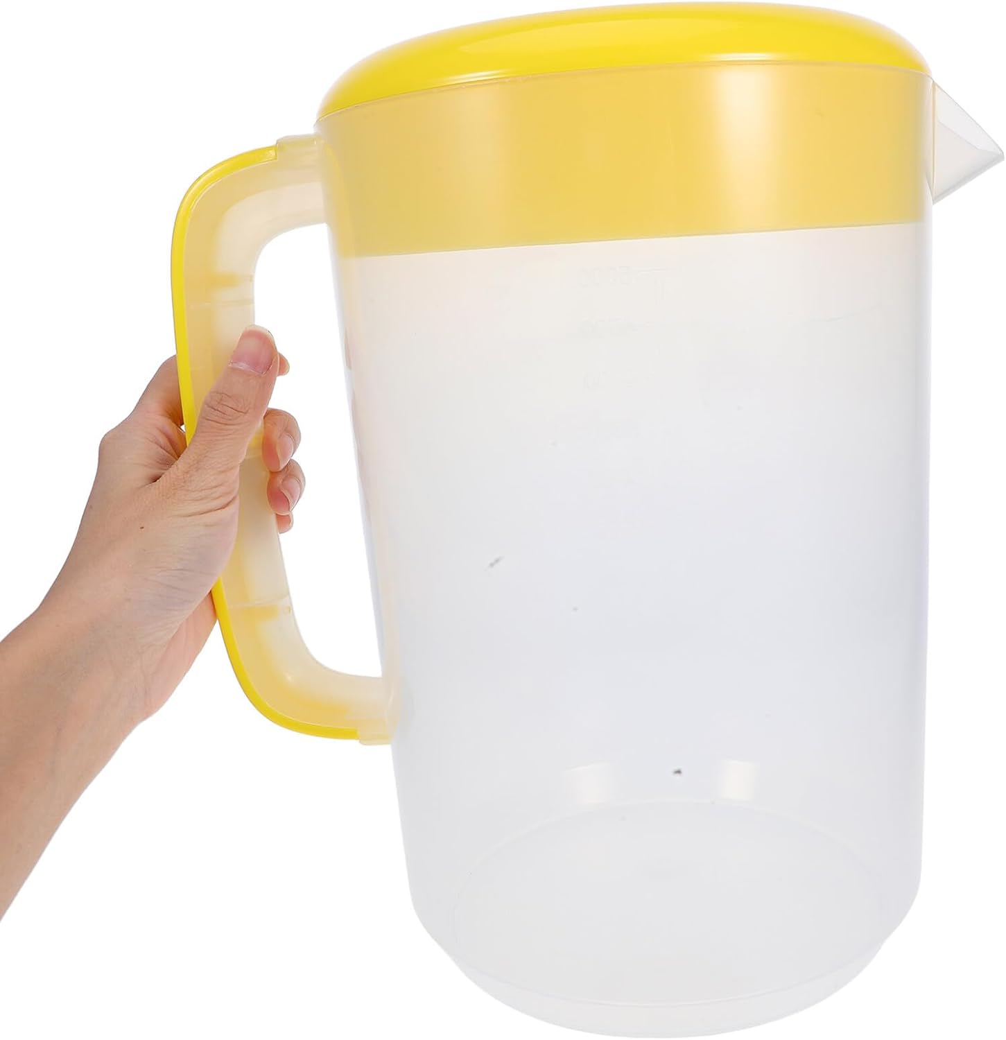 Ciieeo 2pcs Large Plastic Water Jug with Lid and Spout One Gallon Pitcher for Cold Water and Juice for Camping and Fridge Use