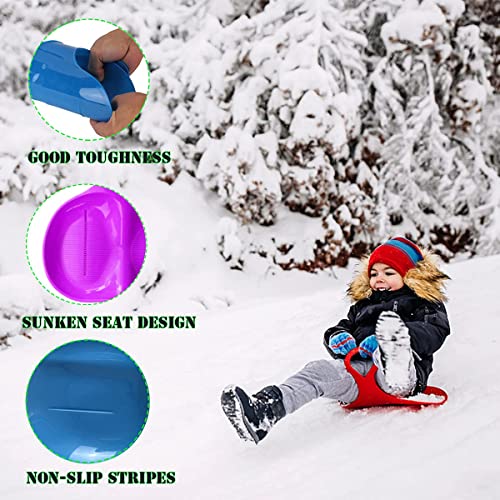 Tarandus 2Pcs Snow Board For Kids | Snow Sled Board,Outdoor Winter Plastic Skiing Boards Snow Grass Sand Sled Board Ski Pad Snowboard Saucer Sled Luge For Kids/Adult (Sizem-2Pcs) #TOP4