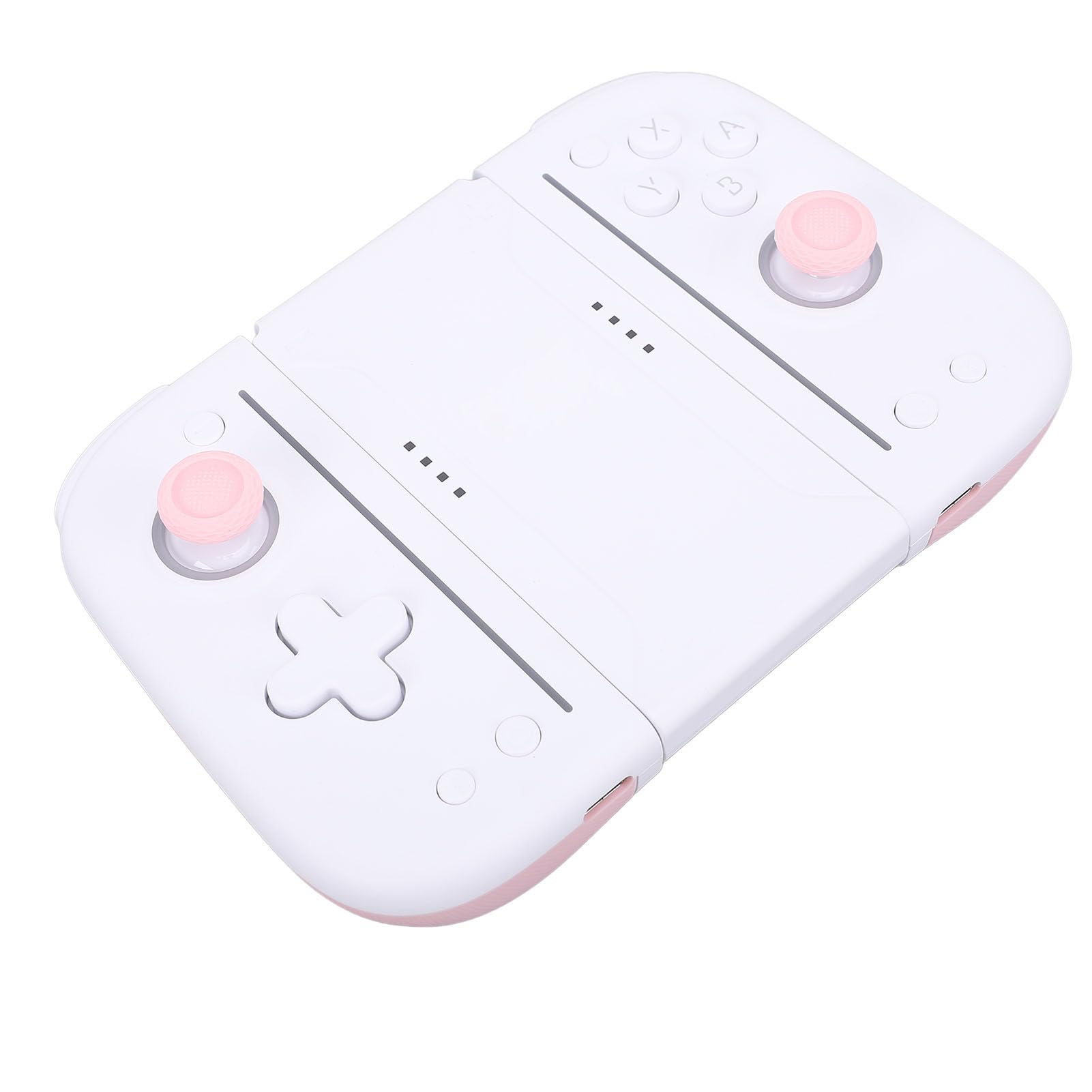 CFTGIW Controlador de Juegos Botones Mecánicos RGB 6 Ejes Sensor de Movimiento Consola de Juegos de Vibración Blanco Azul Características del Diseño del Controlador de Consola de Inalámbrico (#11)