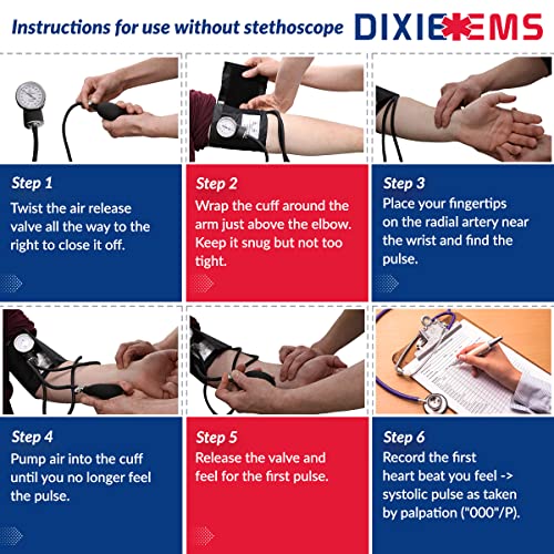 Image of Dixie EMS Blood Pressure and Sprague Stethoscope Kit - Royal Blue