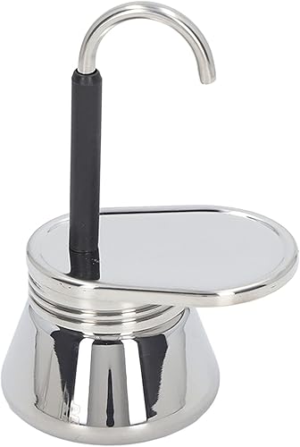 Moka - Cafetera italiana de acero inoxidable de 61 x 37 pulgadas para acampar al aire libre cafetera de estufa de 2 tazas para café italiano y