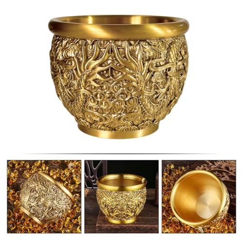 Cuenco de latón decorativo oriental sobre mesa de salón como cenicero elegante 4