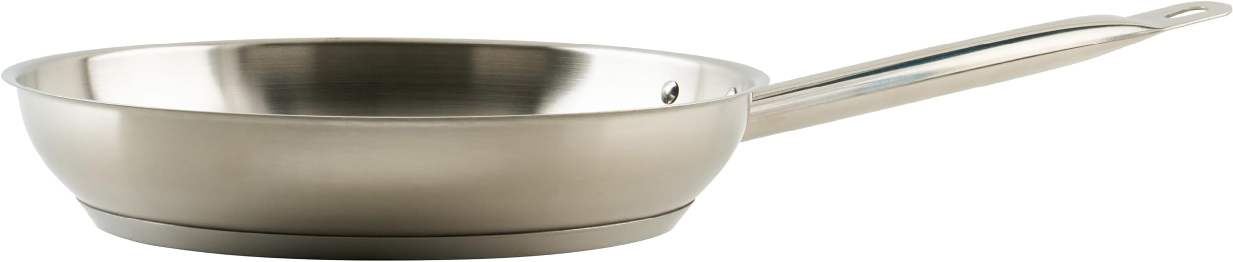Winco Commercial-Grade Stainless Steel Fry Pan, Natural Finish, 11"
