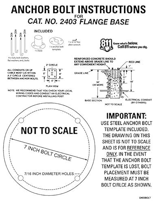 Solus SB-2403 Outdoor Surface Mount Lamp Post Base ¨C Light or Heavy Duty Aluminum Base for 3 Poles - Black, Bronze, or White ¨C Made in USA (Black Light Duty)