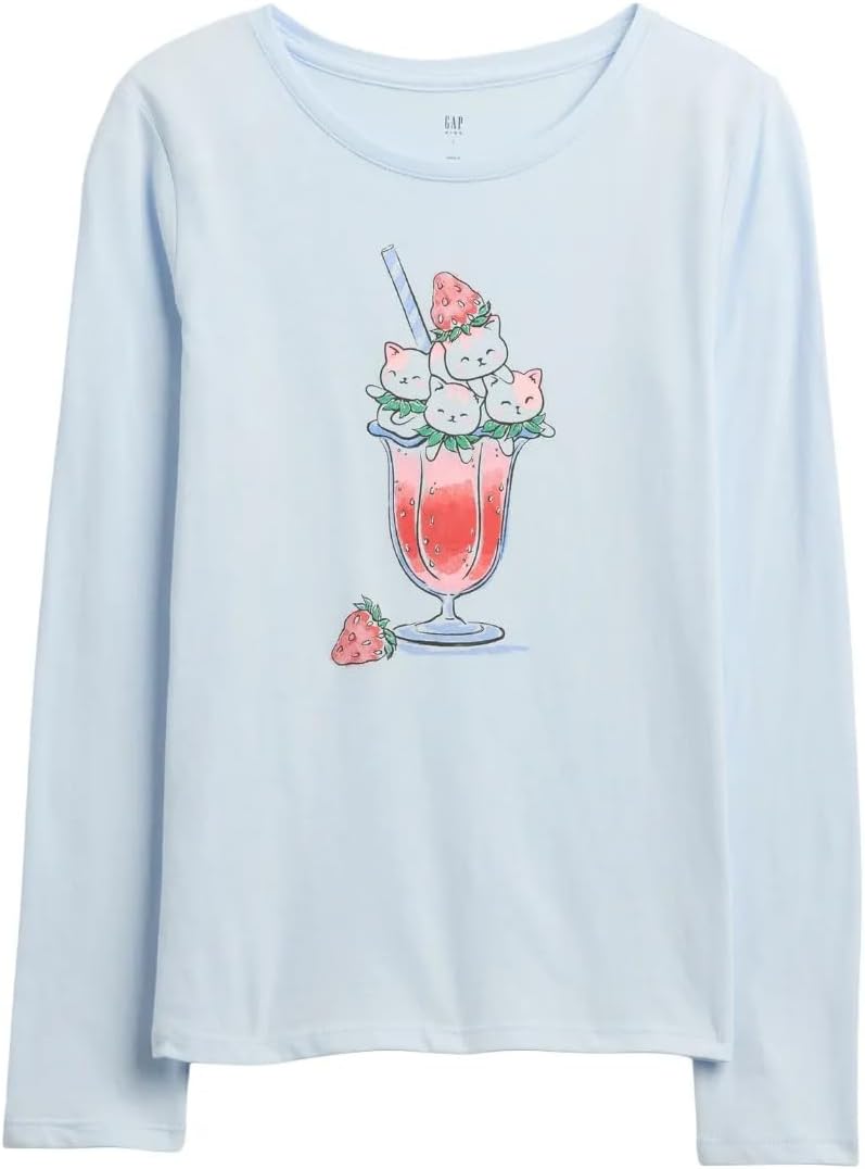 Gap Girls' Long Sleeve Graphic Tee T-Shirt