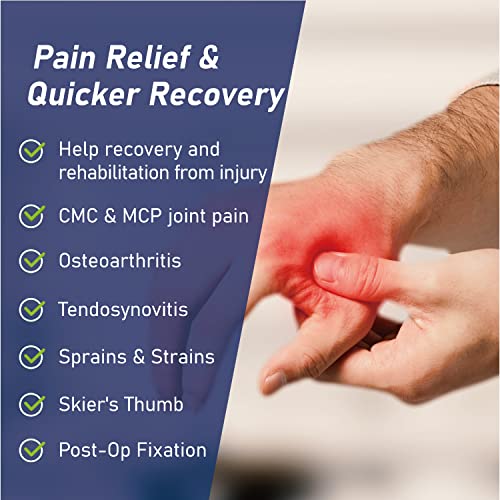 Comforband Adjustable Thumb Brace With Strap – Cmc Mcp Joint Thumb Spica Splint For Pain Relief, Arthritis, Tendonitis, De Quervains Tendosynovitis, Thumb Sprains, Skier's Thumb, Trigger Thumb Immobilizer – Left Or Right #TOP1