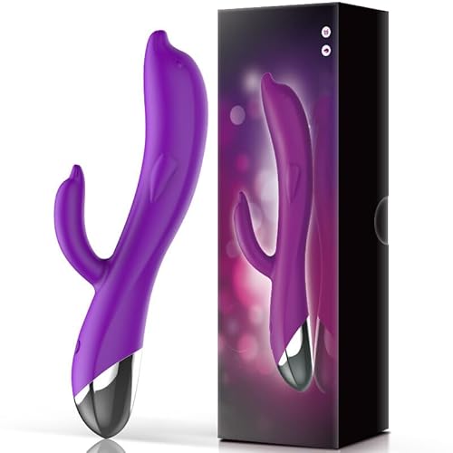 2025 New Dolphin Adult Tools for Woman Dual Head Rabbit Womens Toys Set 6 Modes Soft Silicone Travel Essentials Adult Toys for Woman Fun Gifts for Women and Your Girl Lady