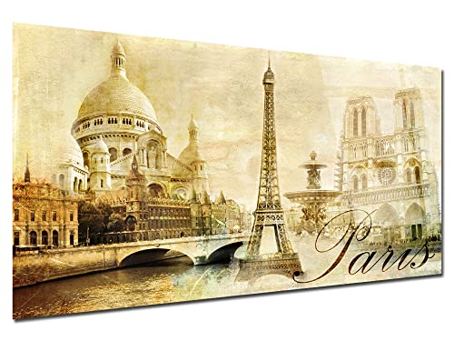 Tableau plexiglass, décoration murale plexi, tableau verre acrylique, Declina, Tableau verre acrylique déco Paris Monuments, 60x30 cm