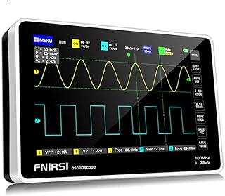 QDTimes Oscilloscope FNIRSI-1013D Digital Tablet Oscilloscope Dual Channel 100M Bandwidth 1GS Sampling Rate Mini Tablet Digital Oscilloscope(FNIRSI-1013D+P4100 Probe)