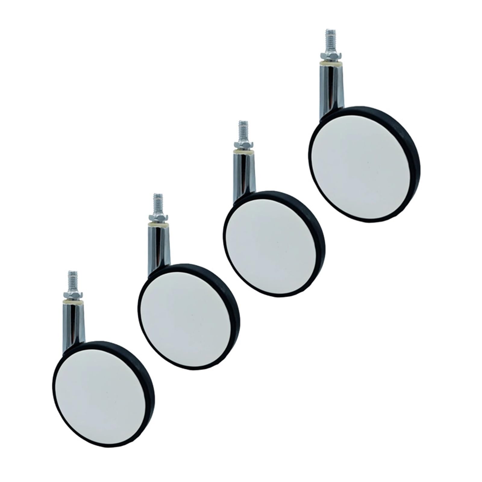 Rotella In Lega Di Zinco Da 4 Pezzi Da 3 Pollici, Tavolino Da Pranzo | Sedia, lega di zinco, asta a vite, girevole a 360°, rullo liscio, 4 pezzi, WH-ZFC3(Black)