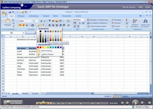 Excel 2007: In 8 Stunden Excel sicher beherrschen – alle Werkzeuge im praktischen Einsatz erklärt (Galileo Computing)