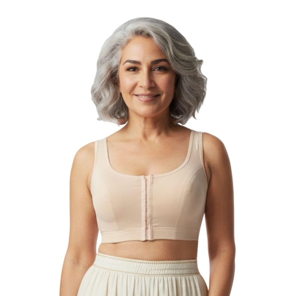 adira | Front Open Bra for Elderly Women | Non Padded & Non Wired | Bra for Elderly Women | Full Coverage with Front Hook | U-Back | Stretchable Cotton Fabric | Pack of 1-picture-44