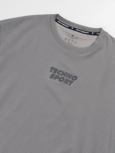 Image of TECHNOSPORT Men Printed Oversized Round Neck T-Shirt with COTFLEX, Dry Fit Sports Tee, Oversized Activewear T-Shirt for Gym, Running, Sports & Casual Wear