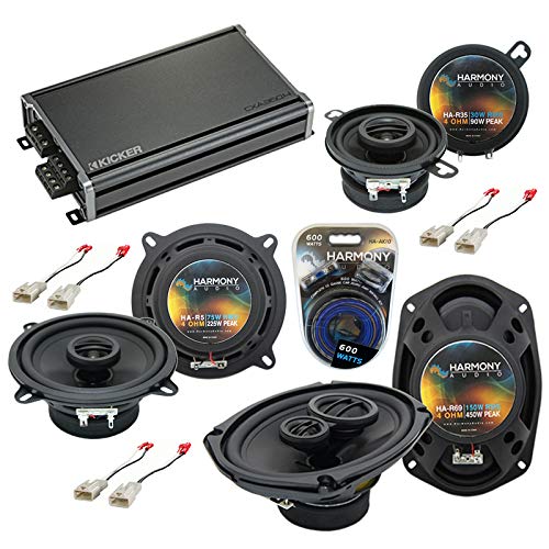 Harmony Audio Bundle Compatible with Toyota Tacoma 2005-2015 Factory Speaker Replacement Speakers & CXA360.4 Amp
