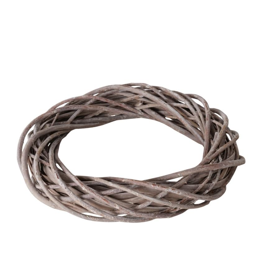 Deko Kranz 30cm Natur braun Rattan Holz TÜRKRANZ Holzdeko grau b706...