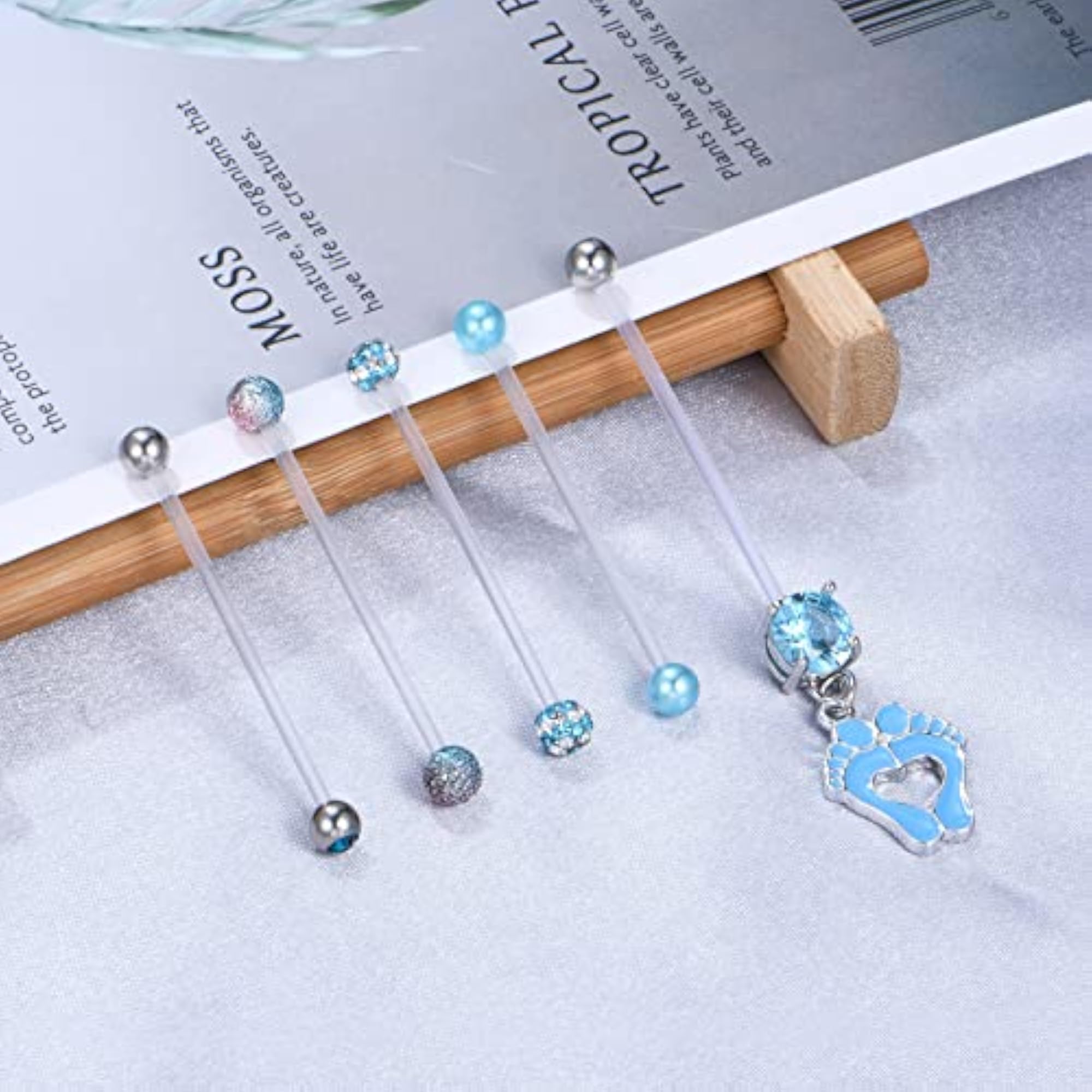 14G Flexible Clear Acrylic Pregnancy Belly Button Ring