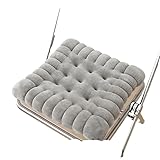 DLZFUDTY Baumwoll Bodenkissen,Sitzkissen Boden Verdicktes Kissen mit und Keks, langes Sitzkissen, praktische Bodenmatte for Privatunterkünfte, rechteckiges(Gray)