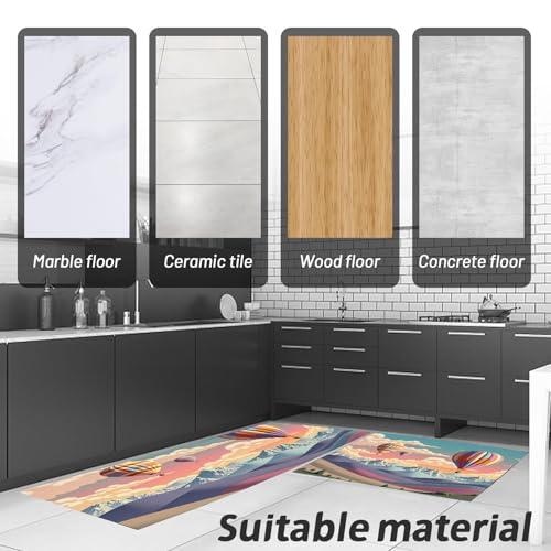 Tapis de cuisine 2 pièces ensemble mignon antidérapant et résistant