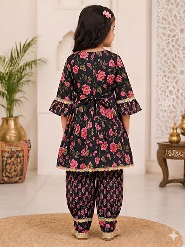 Image of Arshia Fashions Girls Ethnic Wear Kurti and Dhoti Pant Set