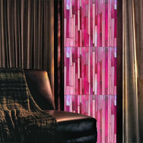 Vinilo adhesivo para ventana decorativo rosa moderno 15.7x118 in miniatura 2