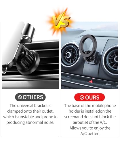 Car Phone Holder for Audi A3 / S3 / RS3 2014-2020 Accessories | Magsafe Magnetic Cell Phone Mount Clip Compatible with iPhone, 3D fit Stable Dashboard GPS Navigation Bracket Cradle Stand - Image 5