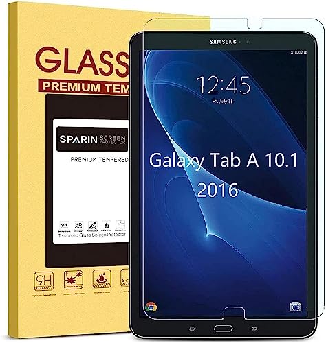 SPARIN Tempered Glass Screen Protector Compatible with Samsung Galaxy Tab A 10.1 2016 SM-T580/SM-T587 Model, Clear