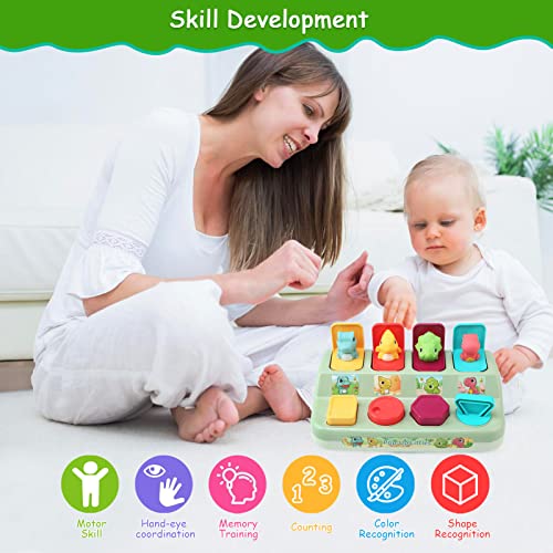 BelleStyle Pop up Baby Spielzeug ab 12 Monate,Montessori Spielzeug für 1 Jahr Kinder,Frühe Entwicklung Ursache und Wirkung Spielzeug Babys Geschenk 6 12 18 Monate Jungen Mädchen