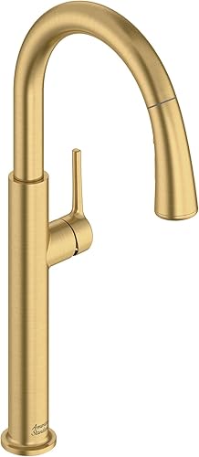 Miniatura 1 de American Standard 4803300.GN0 Studio S Grifo de cocina desplegable con rociador cepillado Cool Sunrise (oro cepillado)